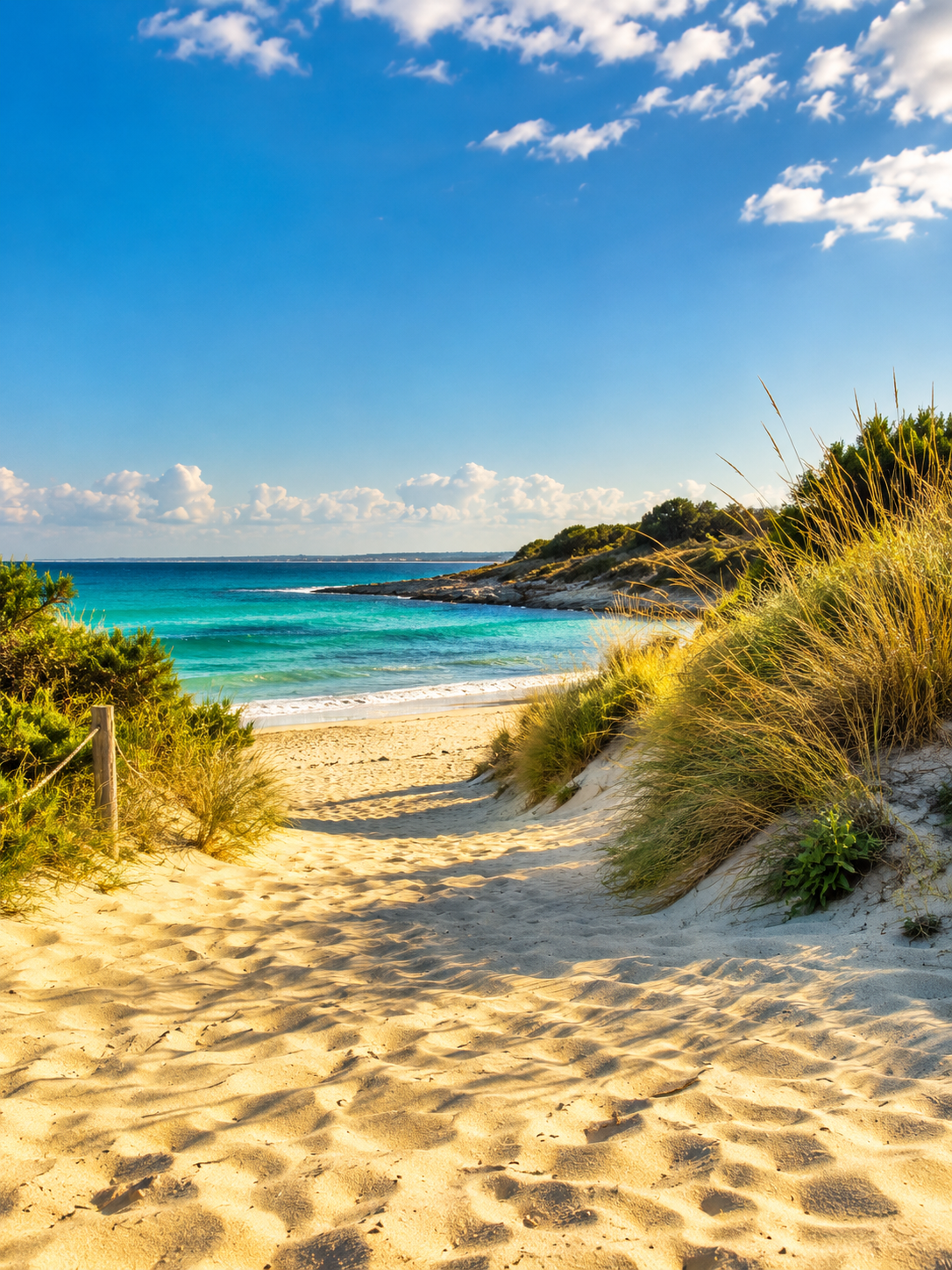 Strand en zee bij Torre Guaceto