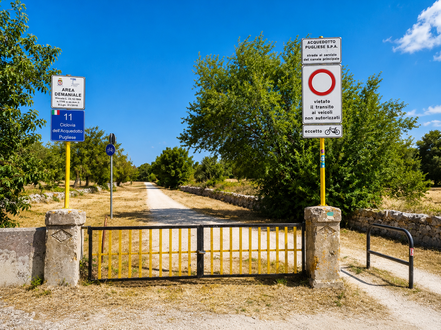 Fietsroute over de Ciclovia dell’Acquedotto Pugliese